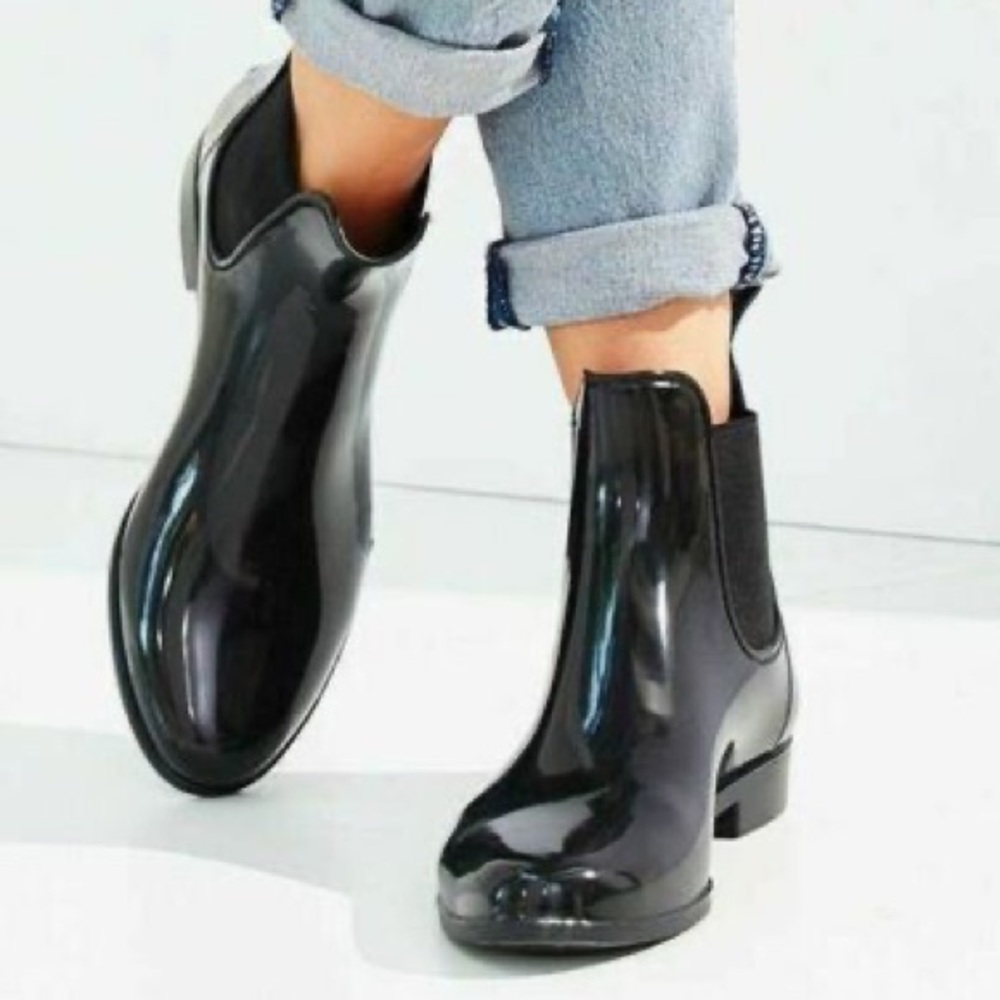 Sam Edelman black polish Tinsley Rain boot